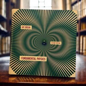 Vintage 1967 Fundamental Physics Jay Orear Hardcover - Mid Century Op-Art Cover